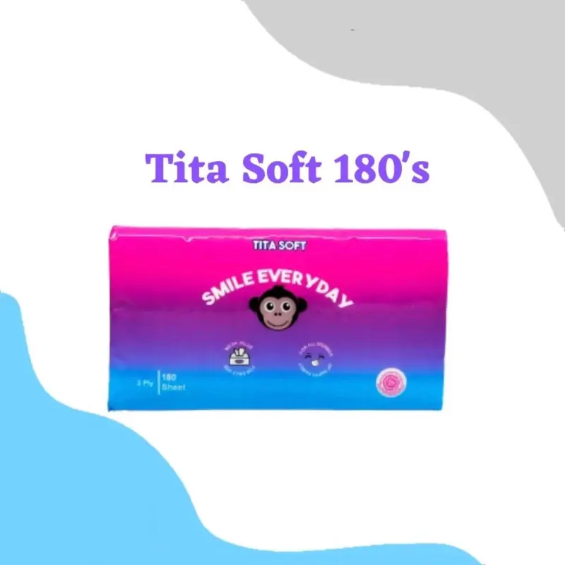 MCK - PROMO 10 Pack Tita Soft Facial Tissue 180 sheet Tisu Wajah Tisu Serbaguna Bukan Berbahan Kain Jadi Tidak Mudah Kotor 6