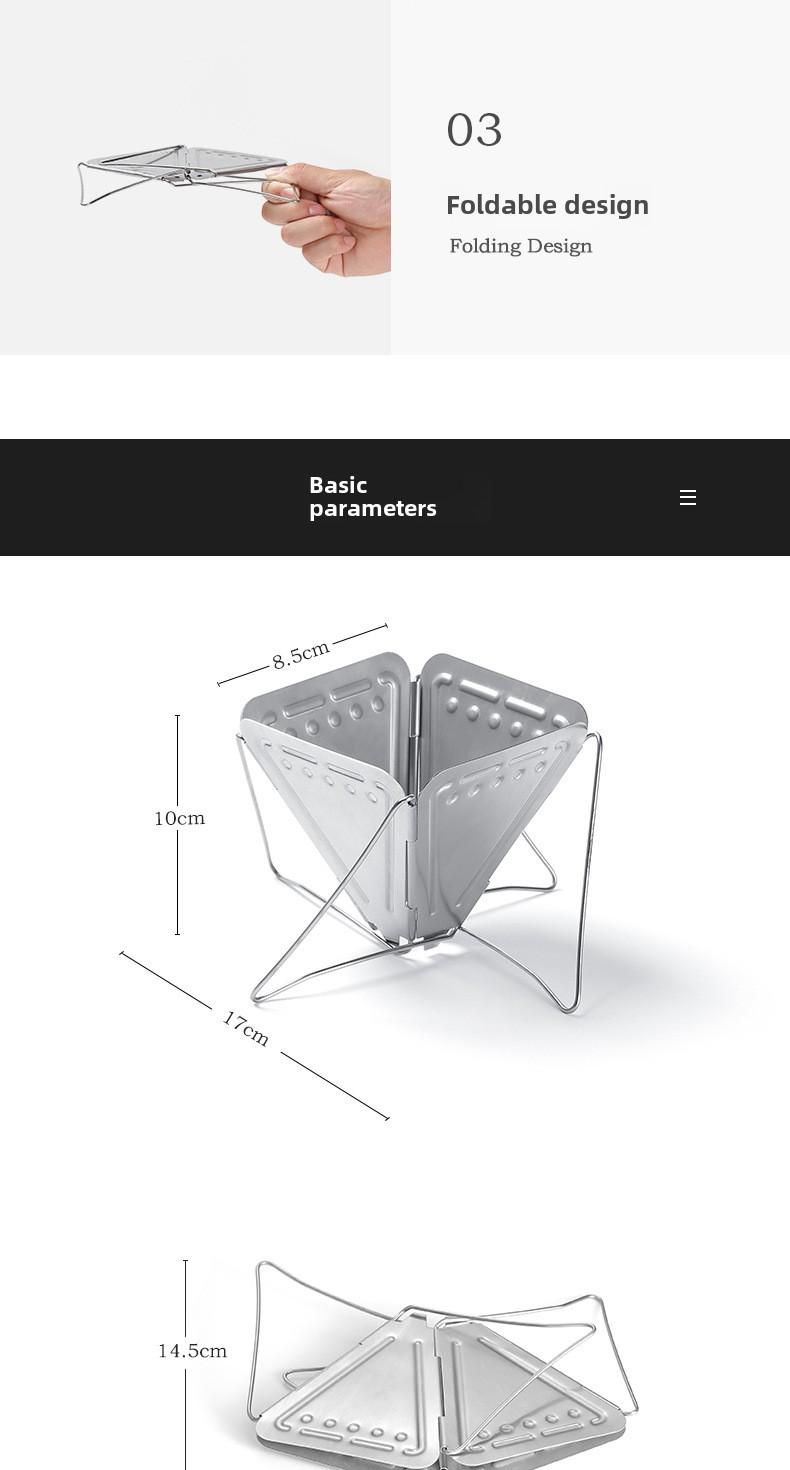 Product Introduction of Portable Outdoor Camping Coffee Filter Rack Stainless Steel Folding Funnel with Bracket Filter Cup Coffee Drip Rack 7