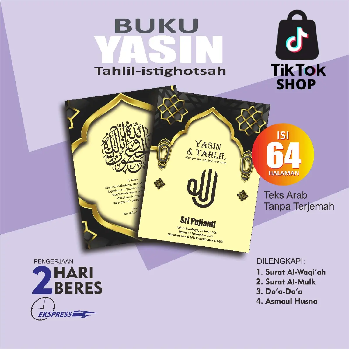 [ Paket 30 pcs ] Buku yasin dan tahlil lengkap foto murah 64 halaman