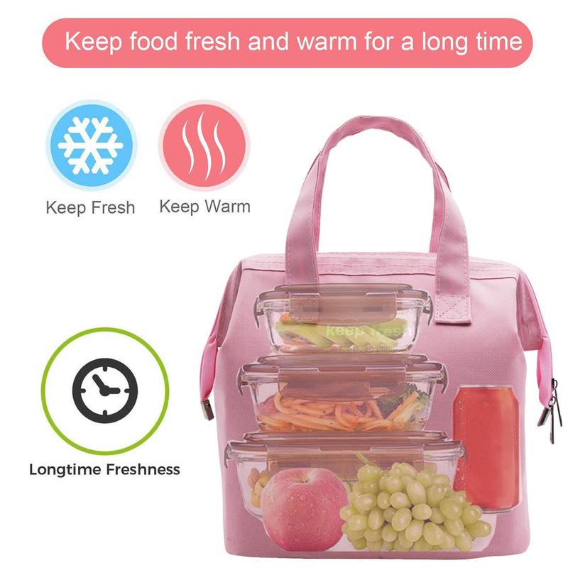 Product Introduction of Large Capacity Lunch Bag, Portable Insulated Lunch Bag, Lunch Box Storage Bag for Office School Travel Outdoor Camping, Lunch Bags for Women, Kitchen Accessories, Summer for Gift 7