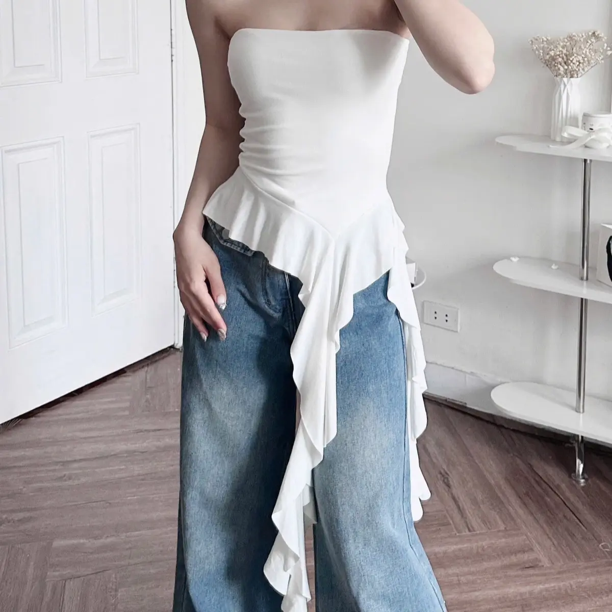 Áo ống tua rua chất Borip