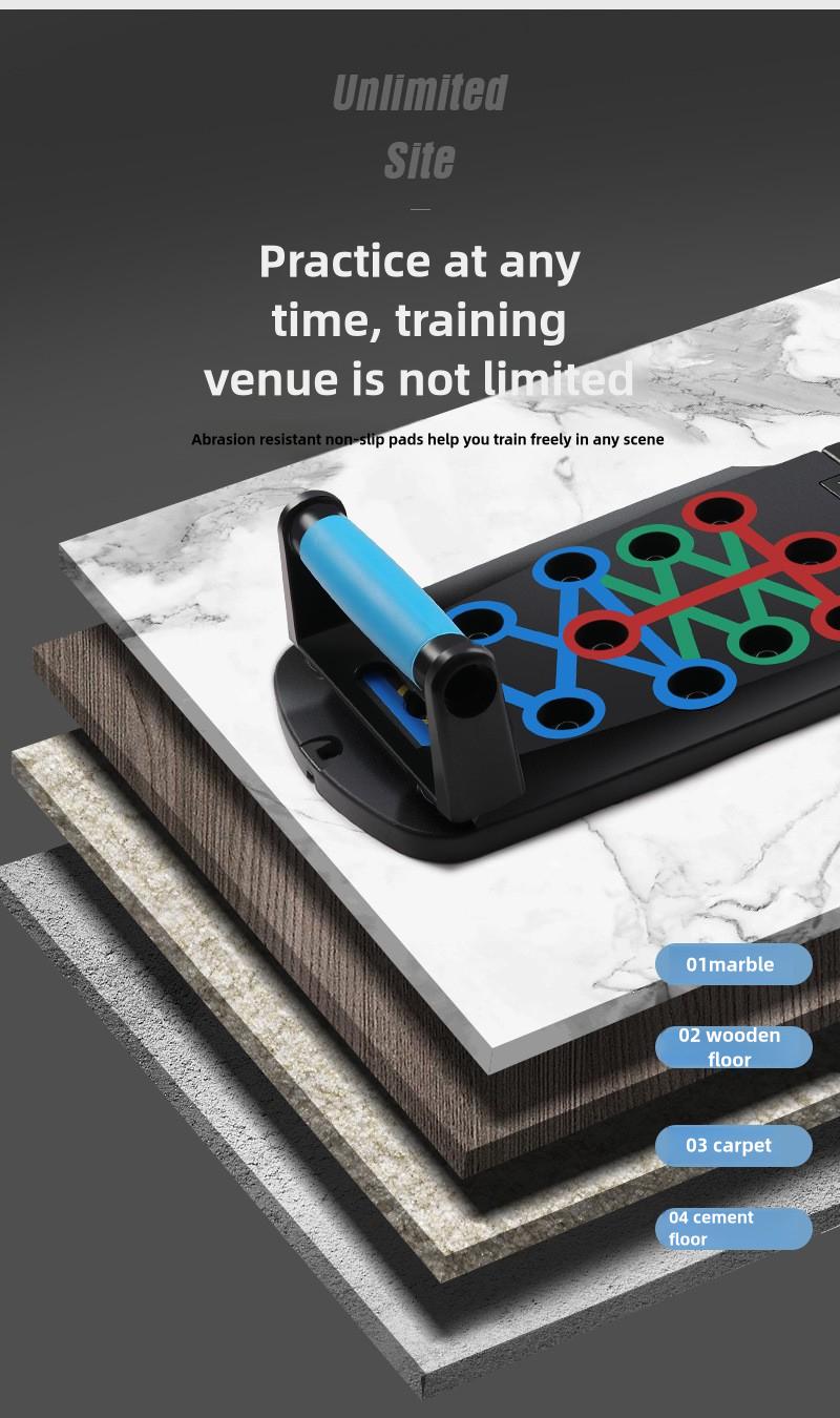 Product Introduction of Multifunctional Counting Push-Up Training Board/Home Foldable Fitness Board for Chest and Abs Push-Ups 4