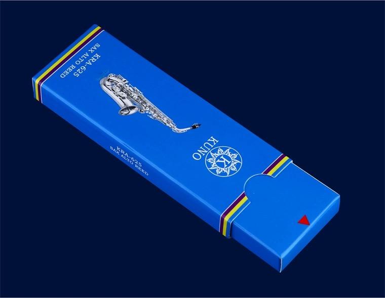 Product Introduction of KUNO Alto Saxophone Reeds in Blue Box(1pc), Synthetic Resin -Long Service Life,Strengths 2.0-3.5,  KRA620 to KRA635 9