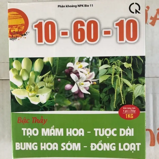 Phân bón lá 10-60-10. Gói 1 ký