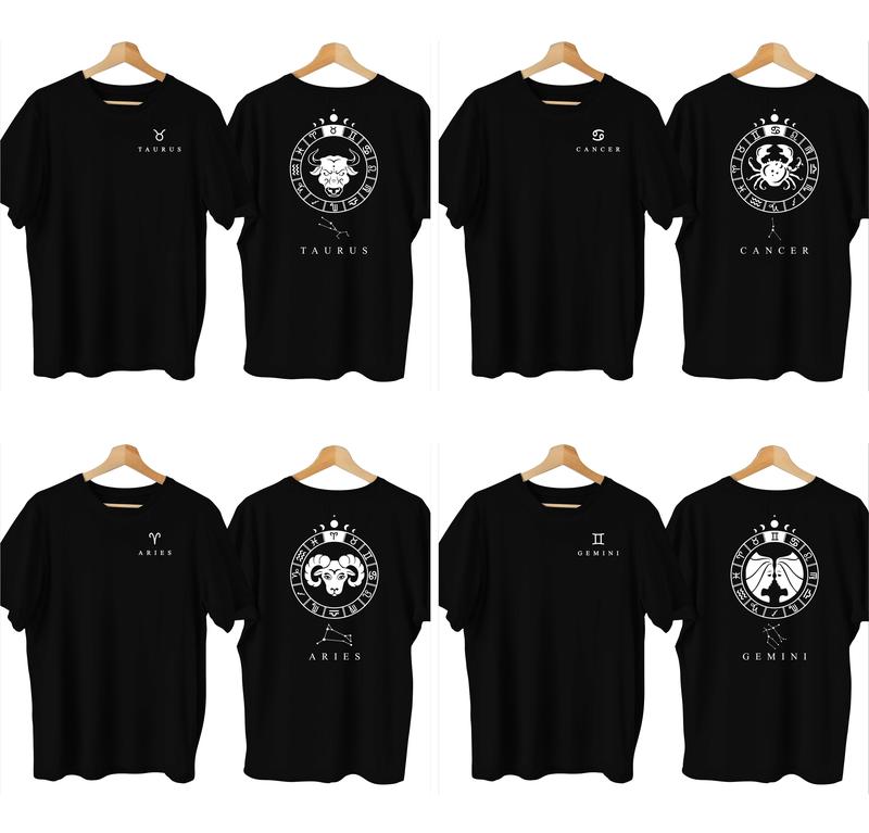 Tshirt Baju Kaos Zodiak Full Series New / Baju ZODIAK / Kaos Aries / Kaos Taurus / Kaos Gemini / Kaos Gemini / Kaos Cancer / Kaos Leo / Kaos Virgo / Kaos Libra / Kaos Scorpio / Kaos Aquarius / Kaos Pisces / Kaos Pria / Kaos Couple / Kaos Wanita-RVACL 1