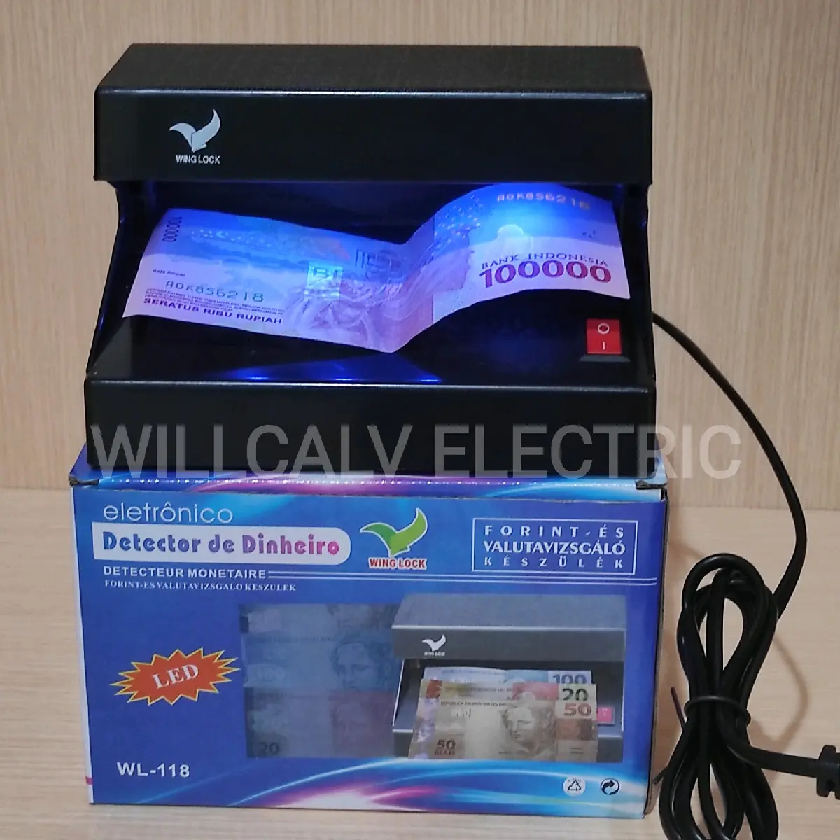 Lampu deteksi uang / Money detector led 4W Wing Lock WL-118