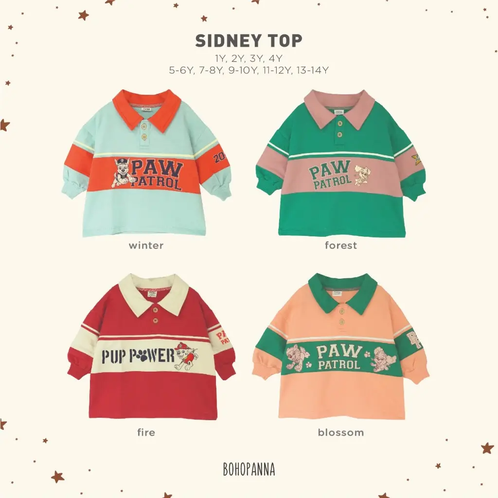 BOHOPANNA - BOHOPANNA X PAW PATROL - SIDNEY TOP - Atasan Anak