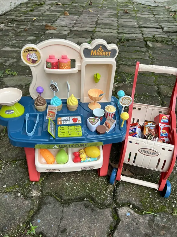 Đồ chơi Siêu Thị Kèm Xe Đẩy cho Bé (40 Chi Tiết) - Quầy Bán Kem Mini Toy 2