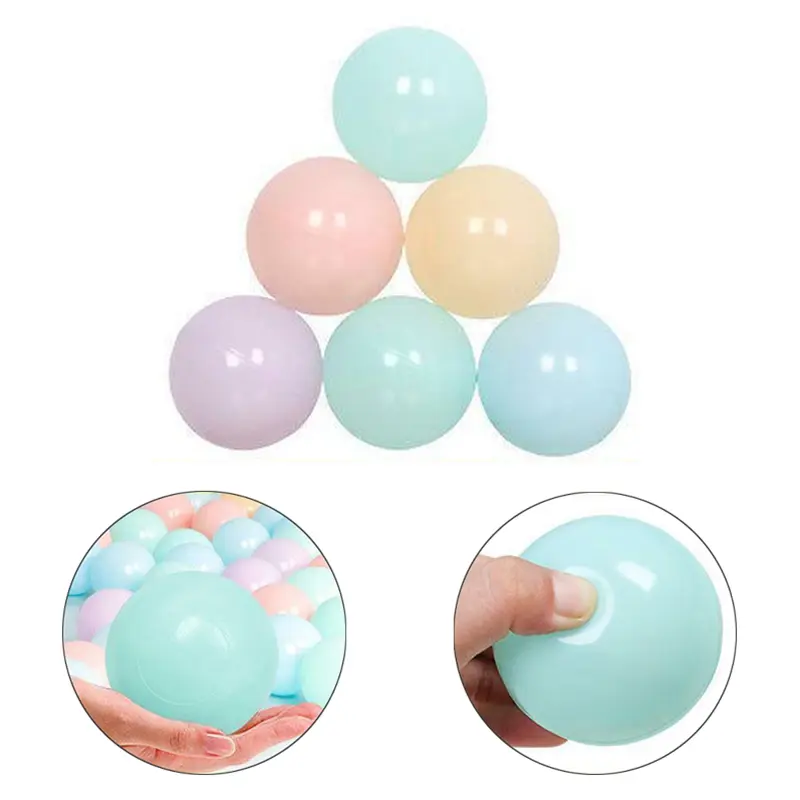 Bóng Đại Dương Bằng Nhựa Mềm, 100 / 200 Bóng Đầy Màu Sắc Vui Nhộn, Thích Hợp Cho Bé Và Trẻ Em, Đồ Chơi Bãi Biển, Hồ Bơi, 7
