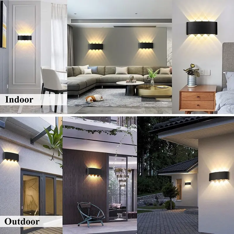 LED Lampu Dinding Tenaga Surya Lampu Taman Tenaga Surya COB Sensor Light Taman Pencahayaan Taman/Dinding Hias Taman Outdoor Waterproof Lampu Anti Air 2/6/8/10/16 4