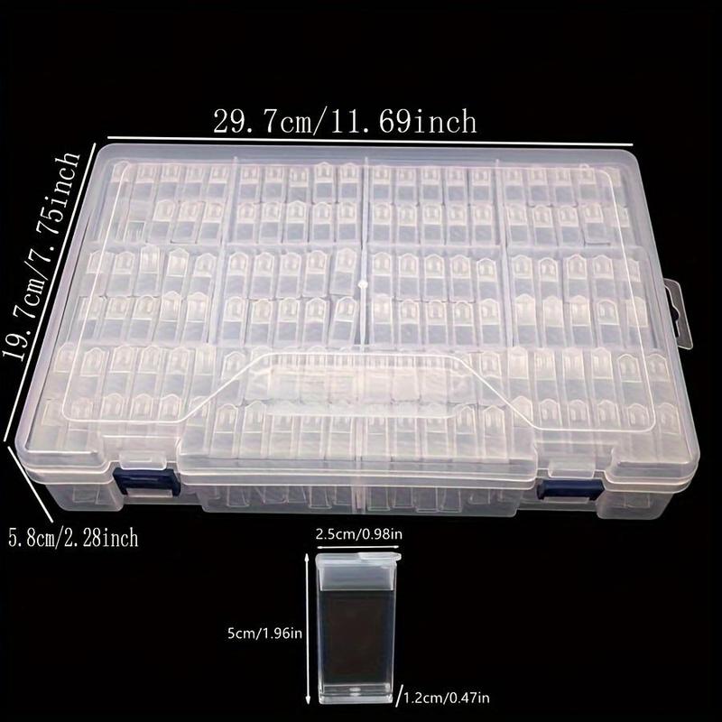 124 Compartment Diamond Art Painting Accessories Storage Container, 2 Counts DIY Craft Tools Jewelry Bead Storage Box, Art Supplies Gifts 1