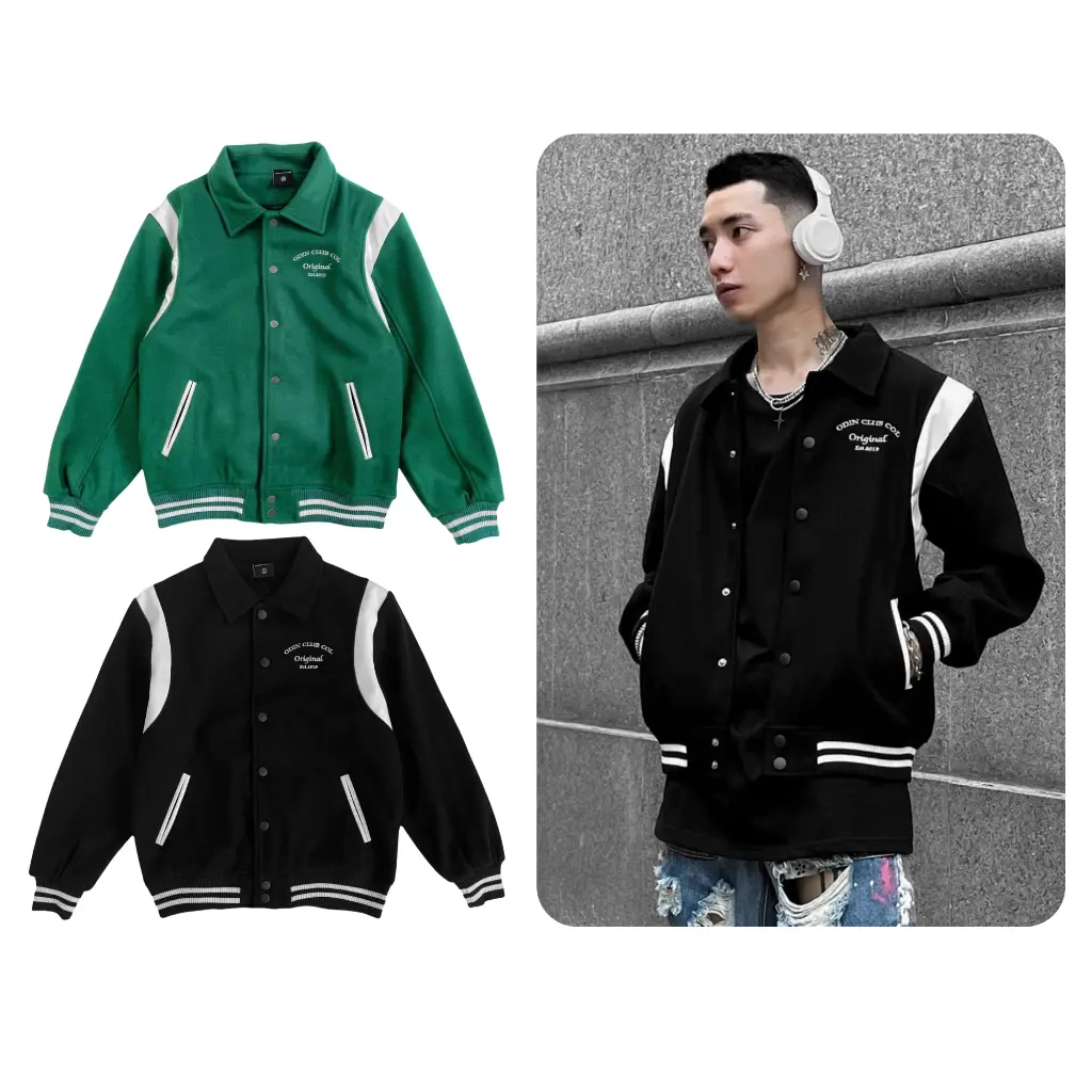 Áo Khoác Varsity Box ODIN CLUB, Áo khoác dạ form rộng nam nữ unisex