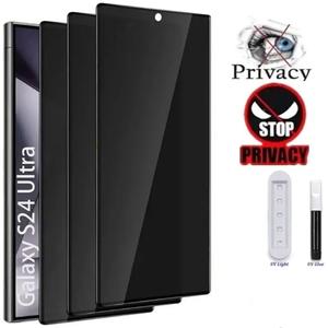 for Samsung Galaxy S25 S24 S23 S22 S21 Plus Ultra UV Tempered Glass Privacy Screen Protectors Anti Spy