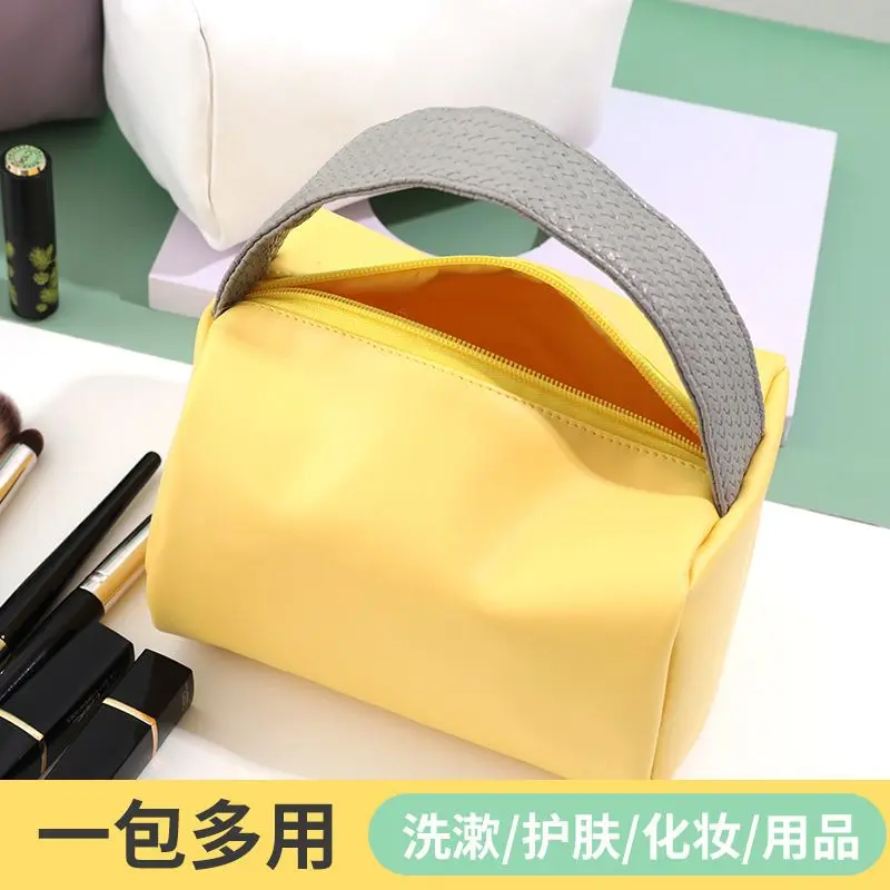 Túi Trang Điểm, Thiết Kế Màu Pastel Đáng Yêu Và Dễ Thương, Sức Chứa Lớn, Dành Cho Phụ Nữ, Không Thấm Nước, Thích Hợp Đi Du Lịch, Làm Bằng Vải Bố Sang Trọng, Túi Đựng Mỹ Đồ Vệ Sinh Cá Nhân, Phong Cách Hàn Quốc, Túi Đựng Mỹ Phẩm 2