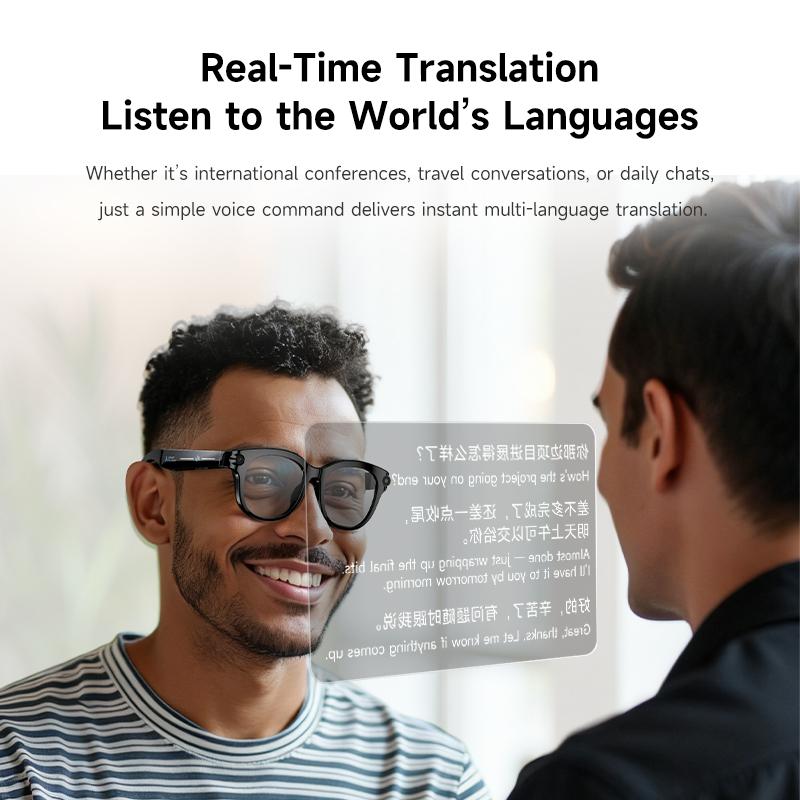 2026 AI Smart Glasses AI Translation Sunglasses Bluetooth Calling Music Player Camera Control Anti blue Light Glasses Men Women - Image 2