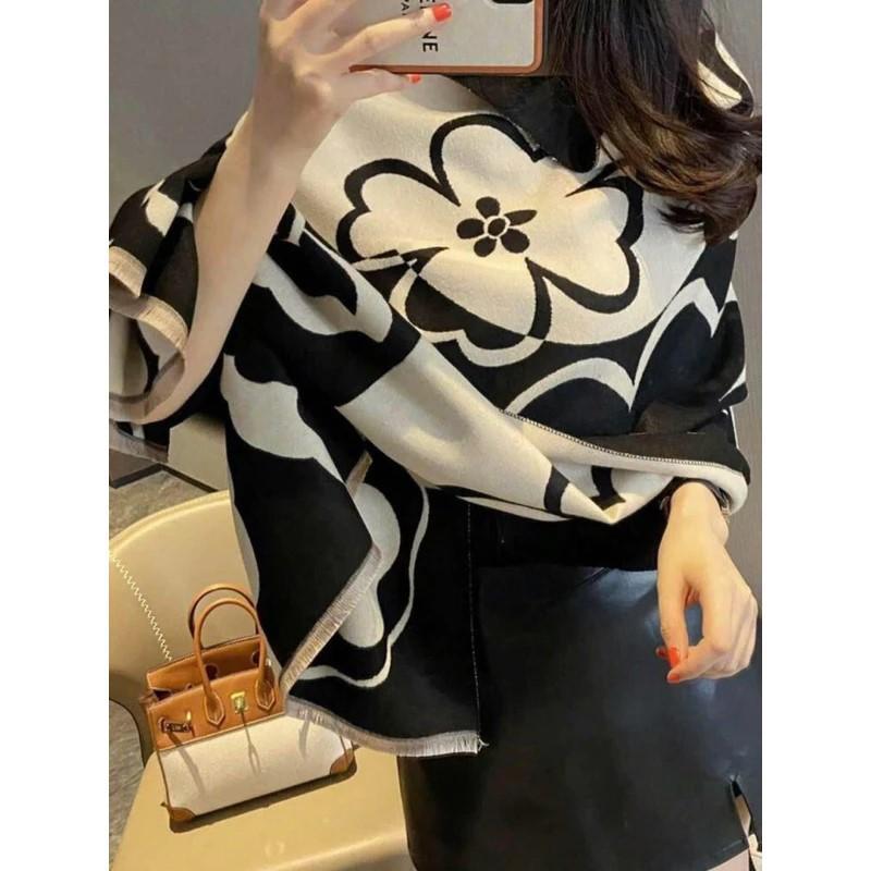 Product Introduction of Khăn Choàng Dạ Vuông Hoa Trà  (KT 65*185cm) Khăn Quàng PC Hàn Quốc Dễ Phối Đồ.(MAK0069PKPX) 25