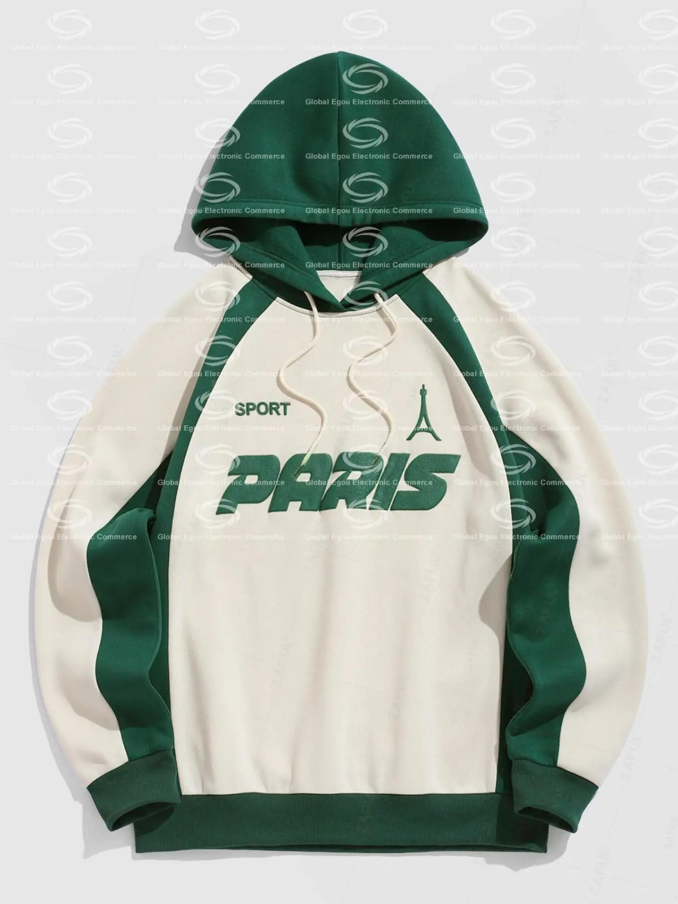Men's Colorblock Letter Print Drawstring Thermal Lined Hoodie, Casual Regular Fit Long Sleeve Hooded Sweatshirt for Daily Wear, Men's Clothes for All Seasons
