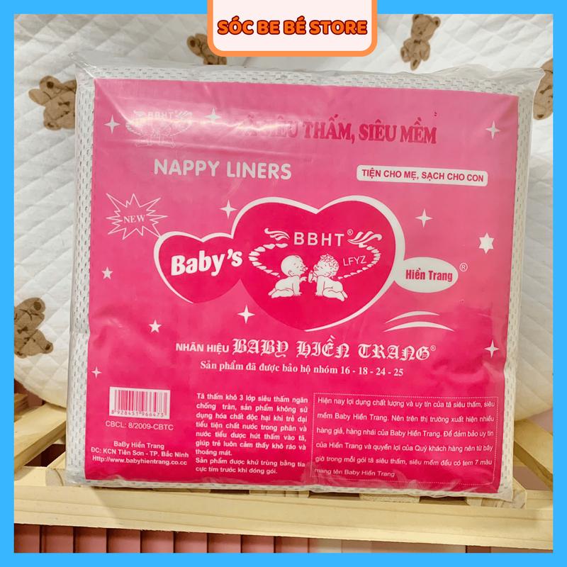  Combo 10 Gói  100 Miếng   Tã Giấy Lót Su Cho Bé Sơ Sinh Baby Hiên Trang tã lót 