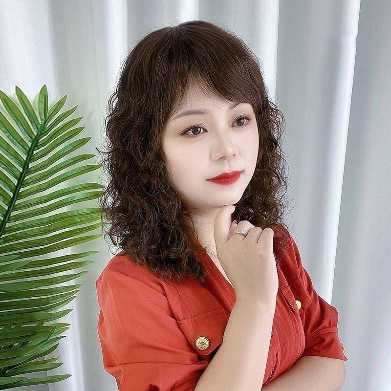 Tóc trung niên xoăn xù mì Tóc giả xoăn trẻ đẹp S07TN25 Tóc trung niên hàng loại 1 cao cấp