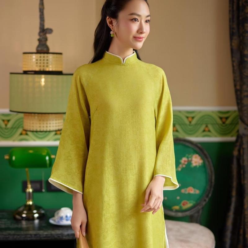  Áo dài Mộc Miên cách tân dáng suông 4 tà tơ crep cao cấp áo dài cưới cô dâu hottrend Tết 2025 aodaisam - Thời trang nữ - Women Dress 