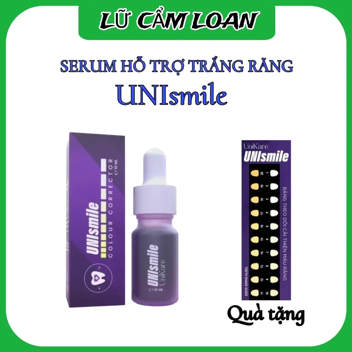 Serum hỗ trợ trắng răng,hỗ trợ cải thiện vết ố vàng , Unikare , dung tích 10ml