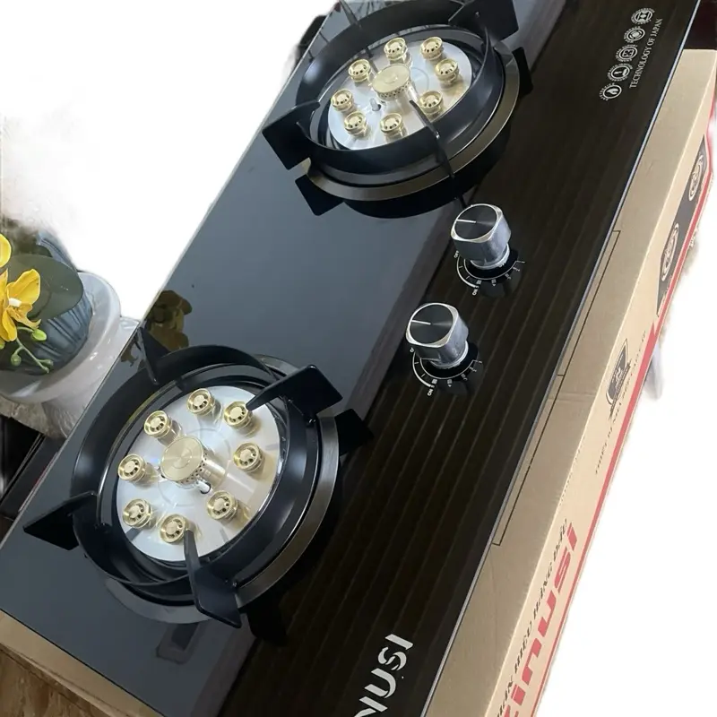 Bếp đôi cao cấp âm pin 9đầu đốt                                       Bảo hành 24 tháng