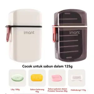 "Portable Kotak Sabun Travel Bocor-Free, Air-Circulated Hygienic Soap Dish for Batang & Outdoor Bathing Essentials"