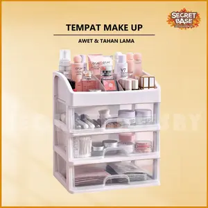 [COD] TEMPAT MAKE UP - Beli Lokal / Tempat Perhiasan / Rak Kosmetik / Laci Mini Serbaguna  Putih