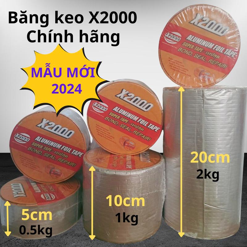 Băng keo chống thấm X2000 chính hãng, chống dột, chống thấm nước trần tường nhà, mái tôn, bể nước, dán chai, xịt vá