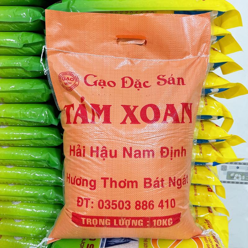  Gạo tám xoan hải hậu túi 10kg Dẻo Dai Cơm Hàng Loại 1 
