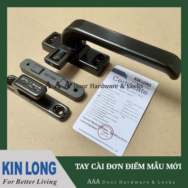 [Chính hãng] Tay gạt đơn điểm KINLONG CZ70 mẫu mới - Tay gài, tay chốt cửa nhôm XingFa