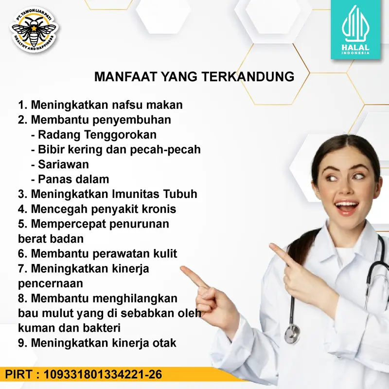 Madu Murni Alami kemasan botol Tawon Liar Pati Honey 4