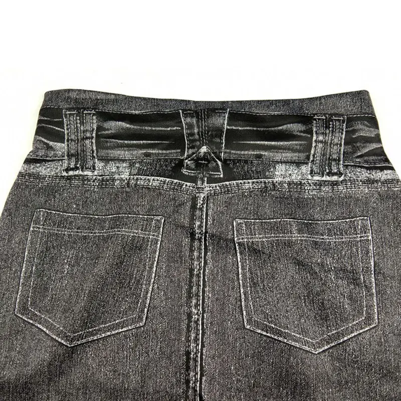 Quần Co Giãn Cho Nữ, Quần Jean Giả Polyester Dài Đến Mắt Cá Chân, Thoải Mái, Cho Gia Đình 7