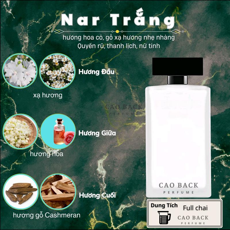  Nước hoa nữ Nar Trắng Pure Musc. Nữ Tính nhẹ nhàng thanh lịch. 