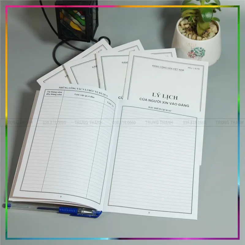 (DD-study)  LÝ LỊCH CỦA NGƯỜI XIN VÀO ĐẢNG mẫu 02-KNĐ ( Loại 28 trang, 32 trang và 40 trang ) - CHUẨN MẪU 2