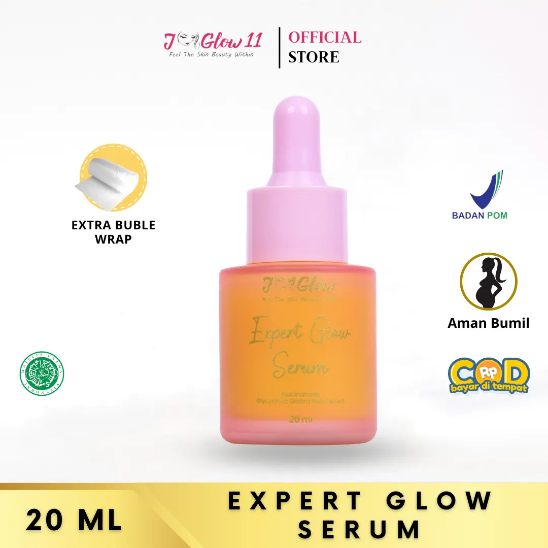 Jglow Skincare Expert Glow Serum Everglow Serum Glowing Perawatan Wajah Kusam & Menyamarkan flek hitam 20 Ml