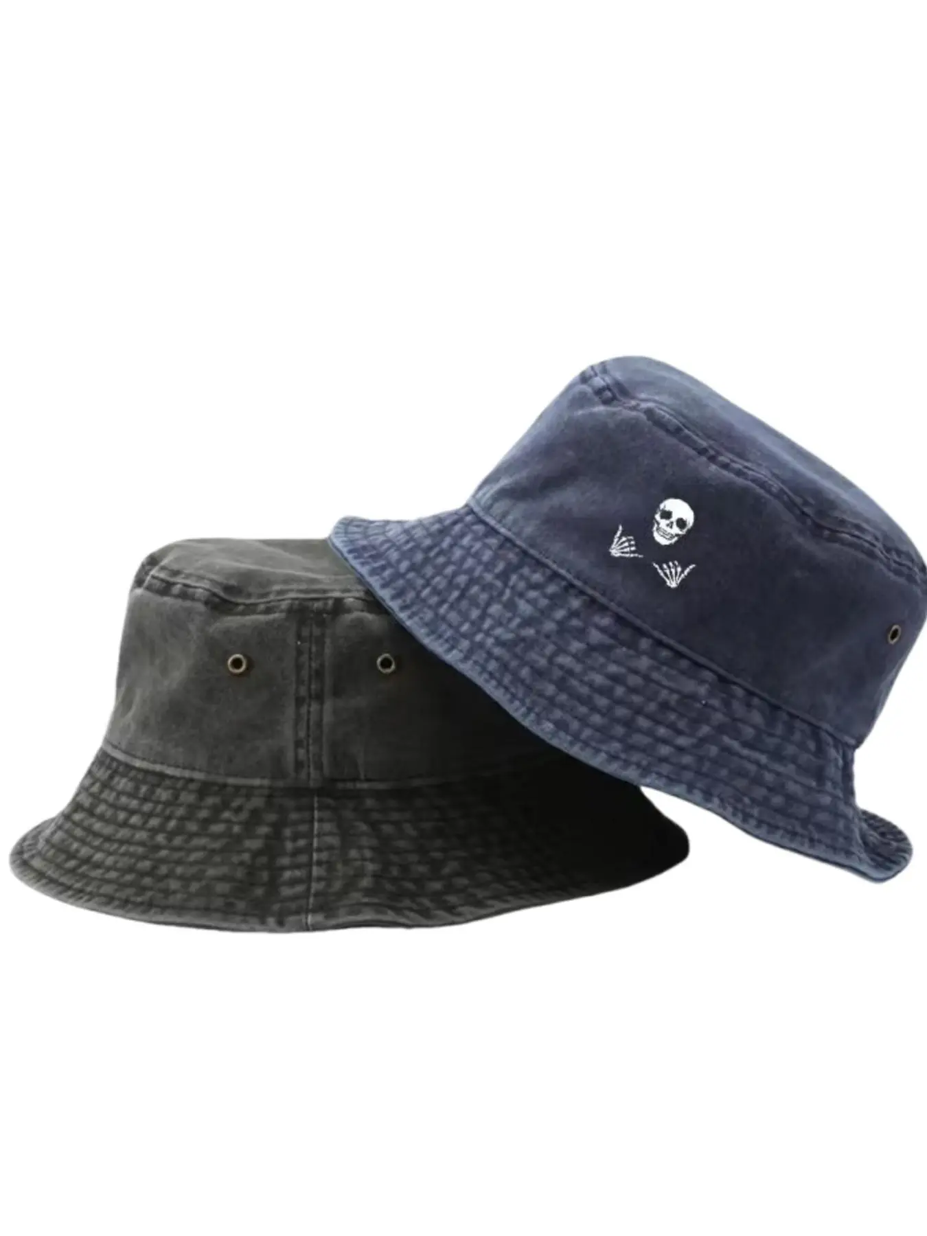 Unisex's Skull Print Bucket Hat, Casual Outdoor Sun Protection Cap for Men & Women, Fashion Accessories for Daily Wear