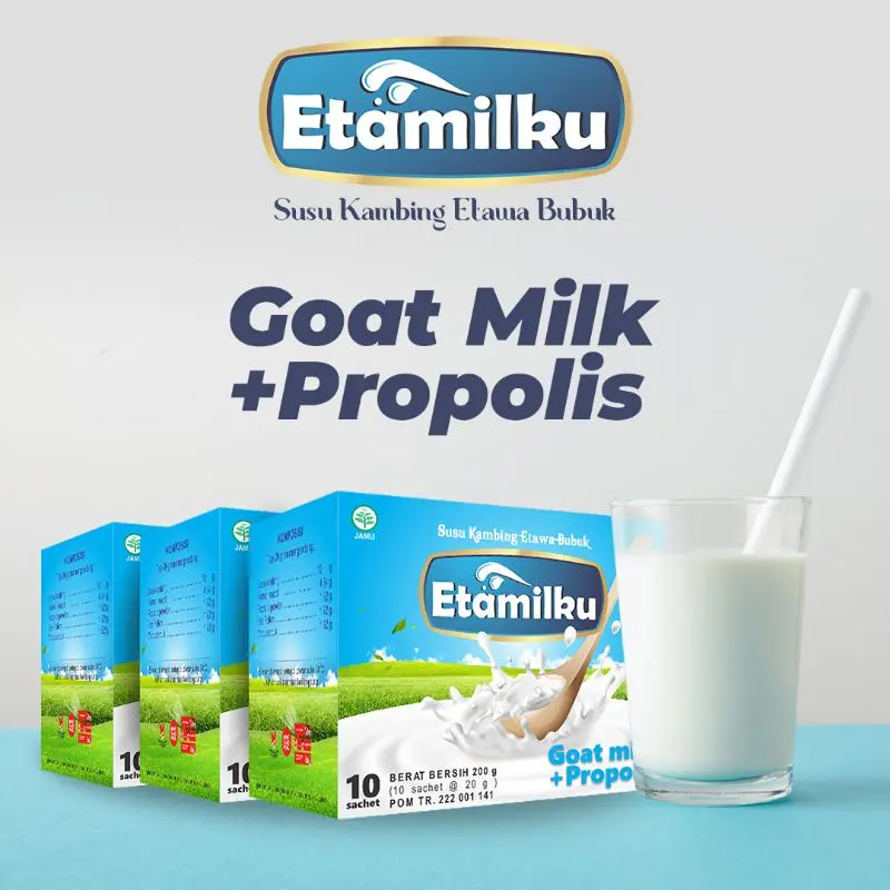 1 BOX Susu ETAMILKU (10 Sachet) Susu Kambing Etawa Bubuk Plus Propolis Original 2