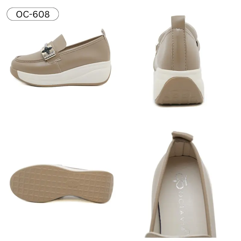 [ORIGINAL] OCTAVIA Sepatu Sneakers Casual Highsole Wedges Wanita #OC-608 8
