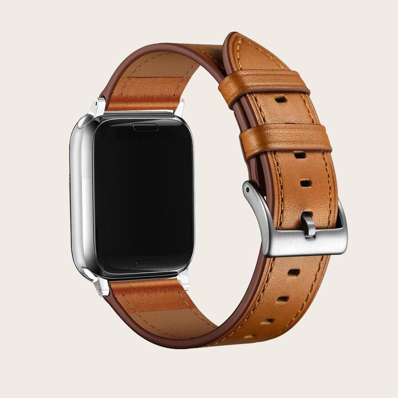 Vintage Faux Leather Watch Band for iWatch, Adjustable Watchband for Men & Women, Universal Fashionable Watch Band for Apple Watch 6