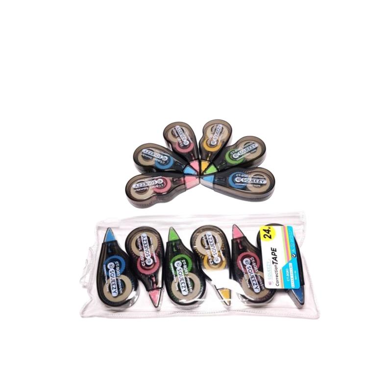 Tipex Kertas Squeezy 1 Set isi 6 / Correction Tape / Tip-EX Roll Murah 4