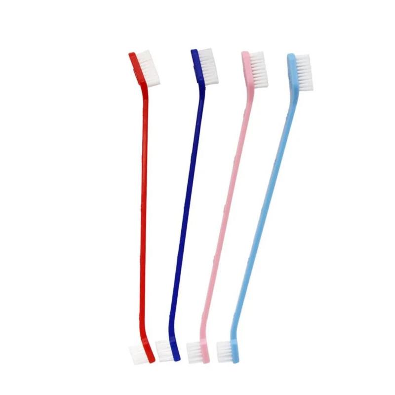 Product Introduction of thetoo Portable Double-headed Dog Toothbrush Nontoxic Soft Pet Cleaning Tool Multi-angle Tooth Finger Brush 16