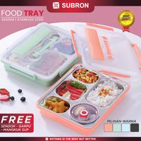 Gambar SUBRON SUS 304 Food Tray Lunch Box kotak bekal Catering 5 Sekat Wadah Mangkuk Sayur Dengan Sendok Garpu Stainless kotak bekal jepang Makan Plastik - LUNCH BOX PINK dari SUBRON KITCHENWARE Kab. Bandung 1 Tokopedia