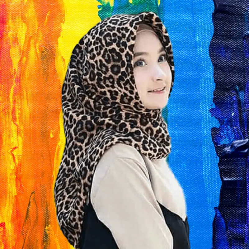 HIJAB SEGIEMPAT LEOPARD Empat Jilbab Macan 0