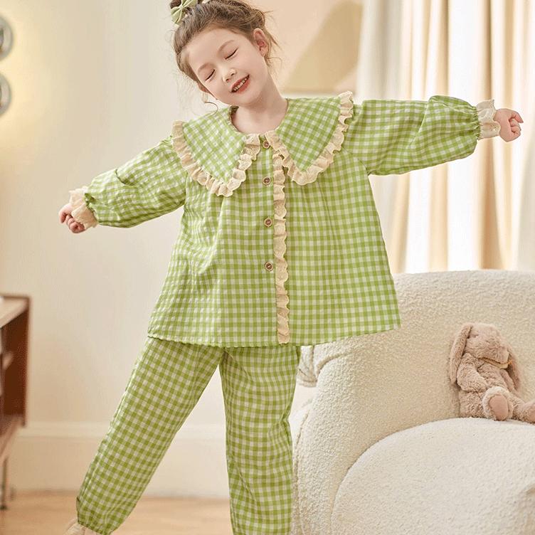 Bộ Đồ Ngủ Trẻ Em, Bé Gái, Bộ Sưu Tập Xuân Thu, Quần Dài Tay, Phù Hợp Với Trẻ Em Trung Bình Và Lớn, Phong Cách Công Chúa, Bộ Đồ Mặc Nhà Phổ Biến, Phát Hành Năm 2025 5