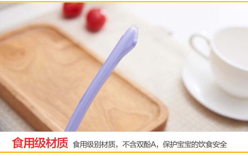 Product Introduction of Baby Silicone Spoon Training Spoon Baby Feeding Soft Spoon Silicone Spoon Tableware Suit Maternal and Child Supplies 5