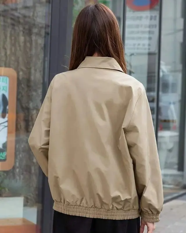 Dazy Jacket Wanita Polos Casual Style Drill 4