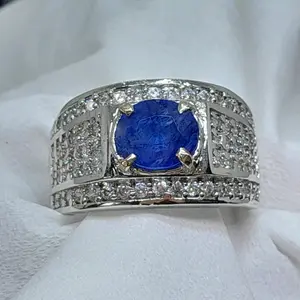 Cincin Blue Sapire Ring Mewah