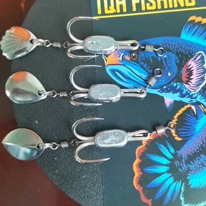 Lưỡi Chì Đúc Cho Nhái Hơi Câu Cá Lưỡi Độ Thủ Công Không Gỉ Sét Thép Chất Lượng Size #2 Dài 3cm #1 Dài 3.5cm #1 0 Dài 3.8cm Cho Body 4.5cm & 5cm