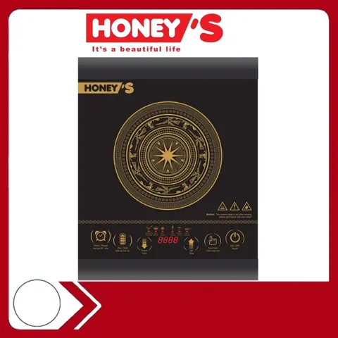 Bếp điện từ cảm ứng đơn Honey's -T21- Bếp lẩu, tiết kiệm điện năng, mặt kính cao cấp sang trọng, nút cảm ứng